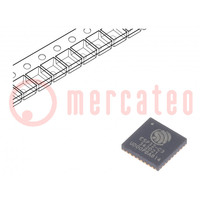IC: SoC; Bluetooth Low Energy,WiFi; FTP,HTTP,IPv4,TCP,UDP; SMD