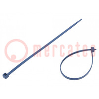 Cable tie; with metal; L: 200mm; W: 4.8mm; polyamide; 230N; blue