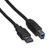 ROLINE USB 3.2 Gen 1 kabel, type A-B, zwart, 0,8 m