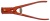 Hebel-Vornschneider, rot lackiert, poliert, 210 mm