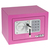HMF 46126 Möbeltresor Elektronikschloss Safe klein, 23 x 17 x 17 cm, Pink