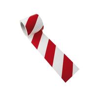 Warnmarkierungsband, rot/weiß schraffiert, 50 mm x 16,5 lfm. Version: 01 - linksweisend