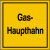 Gashaupthahn Hinweisschild Gasanlagen, Alu geprägt, Größe 20x20 cm