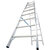 Sprossen-DoppelLeiter, (Alu), Arbeitshöhe 3,55 m,Leiternhöhe 2,20 m, Sprossen 2x8, Gewicht 8,5 kg