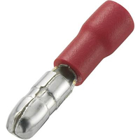 COSSE CYLINDRIQUE MÂLE TRU COMPONENTS MPD1.25-156 1572193 0.50 MM² 1 MM² Ø DE LA BROCHE: 4 MM PARTIELLEMENT ISOLÉ ROUGE 100 PC(S