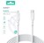 CB-SCL2 White silikonowy kabel Lightning-USB C | USB Power Delivery USB-PD | 1.8m | 27W | 3A | MFi Apple