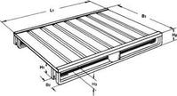Stahlflachpalette,verzinkt. 2t, 1200x800x125mm