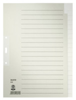 Papierregister Blanko, A4, Papier, 20 Blatt, grau