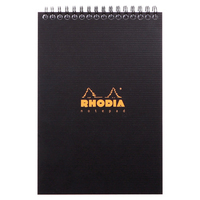 Rhodia 16920C bloc-notes A5 80 feuilles Noir