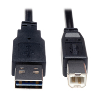 Tripp Lite UR022-006 Universal Reversible USB 2.0 Cable (Reversible A to B M/M), 6 ft. (1.83 m)