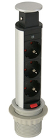 Kondator 935-P630 power distribution unit (PDU) 3 AC outlet(s) Black, Silver