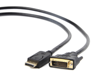 Gembird CC-DPM-DVIM-3M adaptador de cable de vídeo DisplayPort DVI Negro
