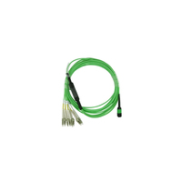 BlueOptics SFP5141GU1MKB Glasvezel kabel 1 m MPO 4x LC OM5 Limoen