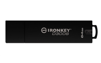 Kingston Technology IronKey D300S pamięć USB 64 GB USB Typu-A 3.2 Gen 1 (3.1 Gen 1) Czarny