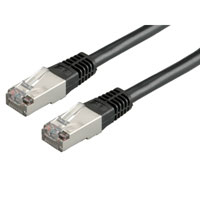 ROLINE S/FTP Patch Cable prep. Cat.6, black, 0.5m cavo di rete Nero 0,5 m