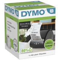 DYMO LW etichette DHL originali per etichettatrice LabelWriter 5XL/4XL | 102 mm x 210 mm | Rotolo da 140 | nero su bianco