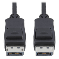 Tripp Lite P580-001-V4 Cable DisplayPort 1.4 con Conectores de Seguridad - 8K UHD, HDR, 4:2:0, HDCP 2.2, M/M, Negro, 0.31 m [1 pie]