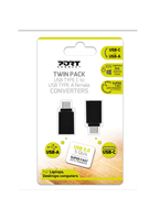 Port Designs 900142 cable gender changer USB-C USB-A Black