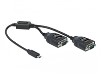 DeLOCK 90494 seriële kabel Zwart 0,35 m USB Type-C RS-232 DB9