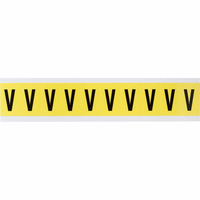 Brady 3430-V self-adhesive label Rectangle Removable Black, Yellow 10 pc(s)