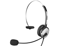 Sandberg 326-11 słuchawki/zestaw słuchawkowy Przewodowa Opaska na głowę Biuro/centrum telefoniczne Czarny, Srebrny