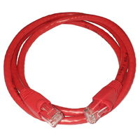 Videk Cat6 Booted UTP RJ45 to RJ45 Patch Cable Red 3Mtr