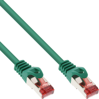 InLine 100pcs. Bulk-Pack Patch Cable S/FTP PiMF Cat.6 PVC copper green 0.5m