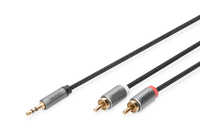 Digitus Cable adaptador de audio, conector jack estéreo de 3,5 mm a cinch