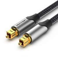 Vention Optical Fiber Audio Cable Aluminum Alloy Type 1.5M Gray
