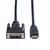 Value 11995516 1,5 m DVI-D HDMI Type A (Standard) Noir