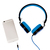 LogiLink HS0049BL słuchawki/zestaw słuchawkowy Opaska na głowę Złącze 3,5 mm Czarny, Niebieski
