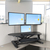 StarTech.com Eck-Sitz-Steh-Schreibtischaufsatz mit Tastaturablage - große Arbeitsfläche (89 x 53cm) - höhenverstellbarer, ergonomischer Schreibtisch/Tisch-Steharbeitsplatz - unt...