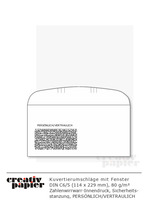 Fenster-Briefumschläge DIN C6/5 KU Zahleninnendruck