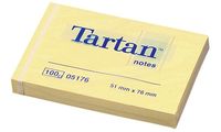 Tartan Bloc-notes repositionnable, 76 x 76 mm, jaune (9000310)