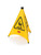 Auffaltbarer Sicherheitskegel Auffaltbarer, mehrsprachiger Bodenkegel „Vorsicht Rutschgefahr“, 50 cm, gelb