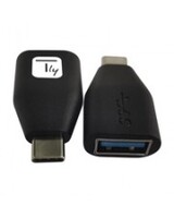Techly Adapter USB-C M to USB-A F schwarz Schwarz