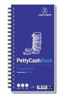 Challenge Petty Cash Book Carbonless Wirebound 200 Sets in Duplicate 280x141mm Ref 100080052