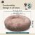 BLUZELLE Dog Bed for Medium Size Dogs, 28" Donut Dog Bed Washable, Round Dog Pillow Fluffy Plush, Calming Pet Bed Removable Mattress Soft Pad Comfort No-Skid Bottom Khaki