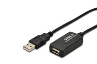 USB 2.0 Repeater Kabel, USB A male / A female Länge 5m Digitus® [DA-70130-4]