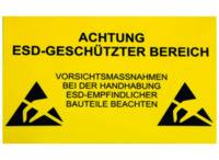 Warnschild, ESD-Logo mit Warnhinweis, (L x B) 300 x 500 mm, Vinyl, C-191 755