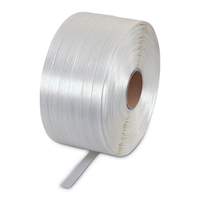 Textil-Kraftband Polyester 13 mm, 1.100m, weiß