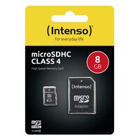 SD MicroSD Card 8GB Intenso i 3403460, 8 GB, SDHC, Class 4, Egyéb