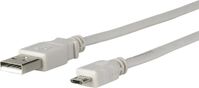 USB A to USB Micro B, Version 2.0, Grey, 0.6m USB2.0 A - Micro USB B 5P Hi-Speed data transfers of up to 480 MbpsUSB Cables