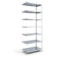 Bolt-together shelf unit, light duty, zinc plated
