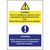 Dangerous Machine Cleaning Sign Made of Vinyl Self Adhesive 300 x 200mm