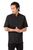 Chef Works Springfield Zipper Men's Chefs Jacket with Short Sleeves in Black - M