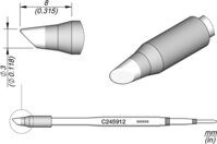 Lötspitze abgeschrägt, D: 3 mm, C245912