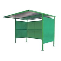 Traditional modular cycle shelters - main bay - 2300mm wide closed back - painted