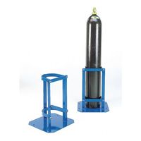 Hinged latch gas cylinder stands
