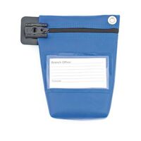 Security cash pouches, small, blue